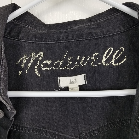 Madewell charcoal grey Western snap button shirt - Picture 5 of 6